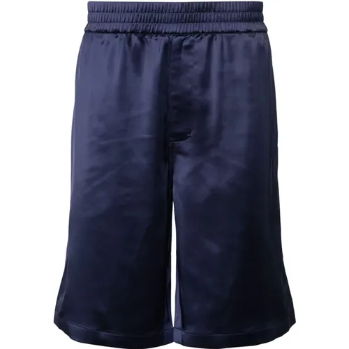 Marineblaue Satin-Shorts , Herren, Größe: S - Axel Arigato - Modalova