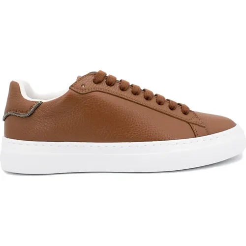 Grained Leather Sporty Shoes , female, Sizes: 6 UK, 7 UK, 5 1/2 UK, 6 1/2 UK, 5 UK, 4 1/2 UK - Fabiana Filippi - Modalova