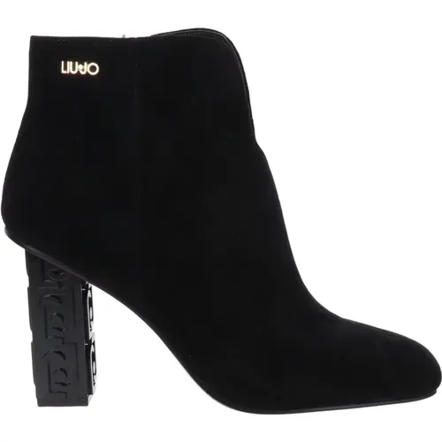 Leather Zip Closure Women`s Ankle Boots , female, Sizes: 3 UK, 6 UK, 5 UK, 4 UK - Liu Jo - Modalova