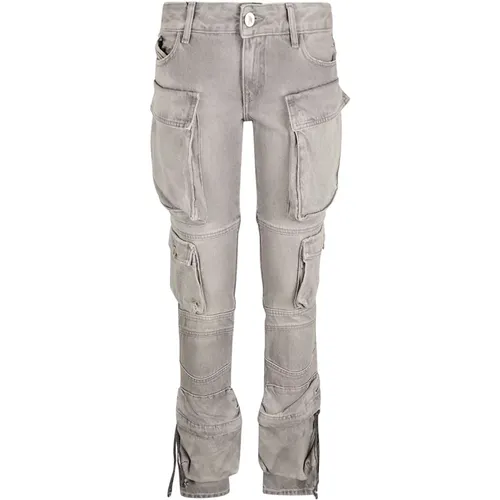 Womens Clothing Trousers Grey Aw23 , female, Sizes: W27 - The Attico - Modalova