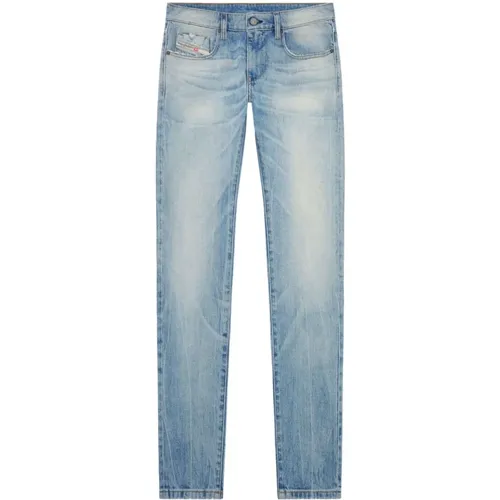 Blaue Baumwollmischung Slim Fit Jeans , Herren, Größe: W34 - Diesel - Modalova