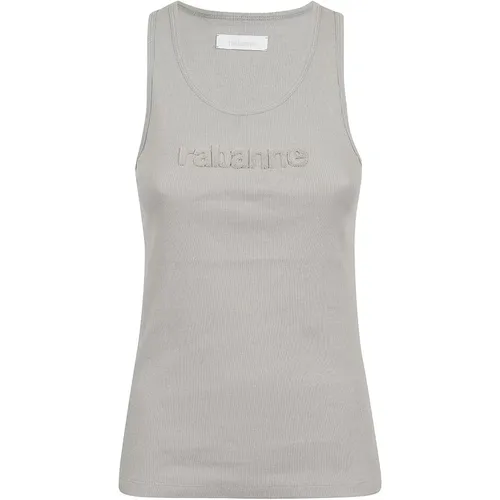 Women's Clothing T-Shirts & Polos Grey Ss24 , female, Sizes: S, XS - Paco Rabanne - Modalova