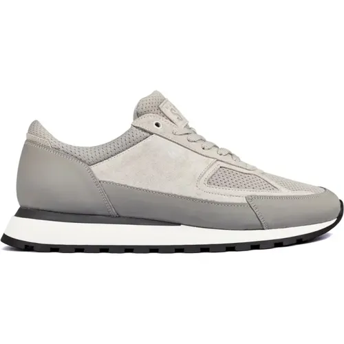 Grey Low-Top Sneakers Rubber Sole , male, Sizes: 9 UK, 8 UK - Harrys London - Modalova
