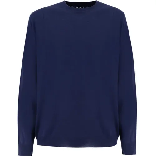Wool Crew-Neck Sweater , male, Sizes: XL - Fedeli - Modalova