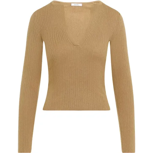 Luxuriöser Nude & Neutrals Pullover , Damen, Größe: M - Max Mara - Modalova