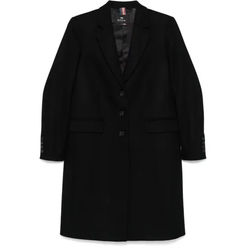 Wool Blend Coat Notched Lapels , female, Sizes: XS, 2XS, S, M - Paul Smith - Modalova