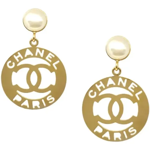 Pre-owned Metal earrings , female, Sizes: ONE SIZE - Chanel Vintage - Modalova