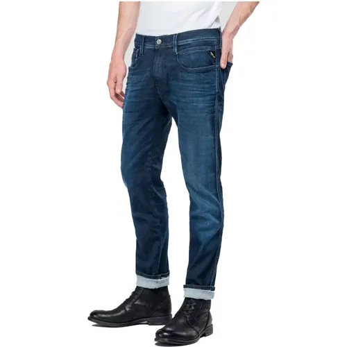 Hyperflex Anbass Slim Fit Jeans , Herren, Größe: W32 L36 - Replay - Modalova