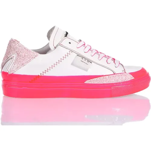 White Pink Sneakers Handcrafted Italy , unisex, Sizes: 7 UK, 2 UK - Mimanera - Modalova