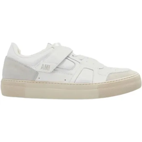 ADC Low Sneakers - Leather and Suede Combo , male, Sizes: 6 UK, 11 UK - Ami Paris - Modalova