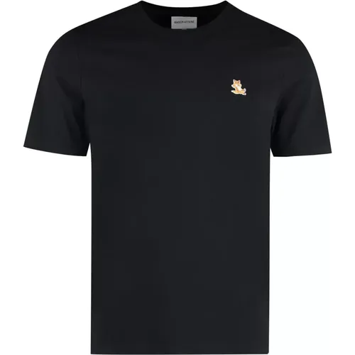Cotton crew-neck T-shirt , male, Sizes: M, XL - Maison Kitsuné - Modalova