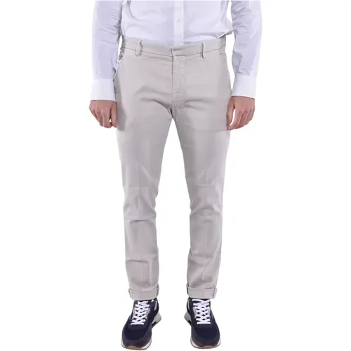 Schmale Chino Hose mit Niedriger Taille , Herren, Größe: W30 - Dondup - Modalova