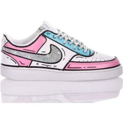 Individuelle hellblaue weiße rosa Sneaker , unisex, Größe: 37 1/2 EU - Nike - Modalova