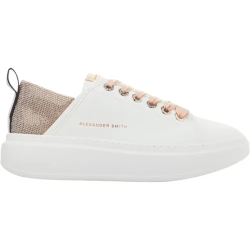 White Copper Sporty Sneakers , female, Sizes: 4 UK, 3 UK, 7 UK - Alexander Smith - Modalova