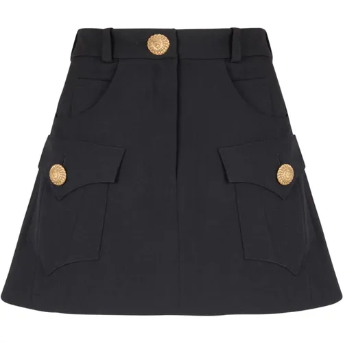 Western A-line skirt , female, Sizes: XS - Balmain - Modalova