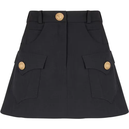 Western A-line skirt , female, Sizes: XS, M, S - Balmain - Modalova