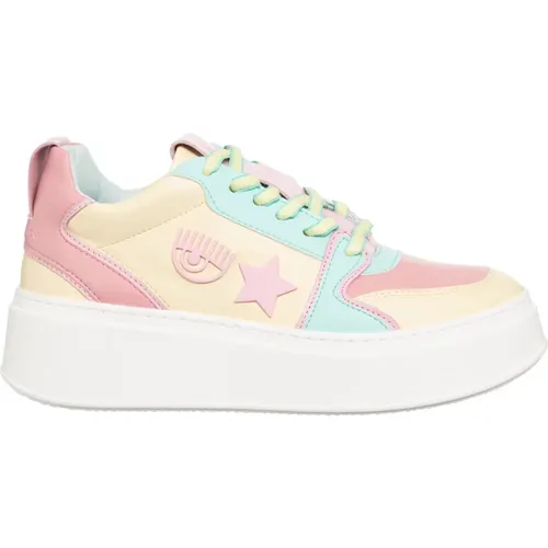 Multicolour Leather Sneakers , female, Sizes: 6 UK, 3 UK - Chiara Ferragni Collection - Modalova