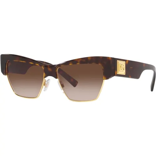 Havana/ Shaded Sunglasses , female, Sizes: 56 MM - Dolce & Gabbana - Modalova