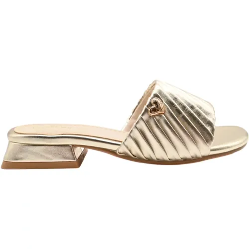 Gold Sandals with F95C Style , female, Sizes: 3 UK - Braccialini - Modalova