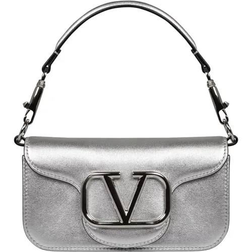 Metallische Kalbsleder-Schultertasche - Valentino Garavani - Modalova