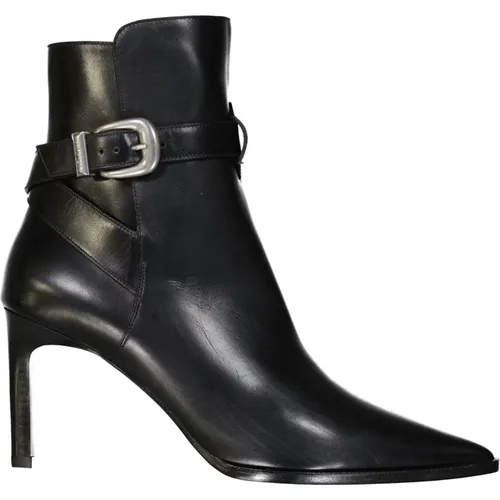 Leather Ankle Boots with Adjustable Strap , female, Sizes: 3 UK - Celine - Modalova