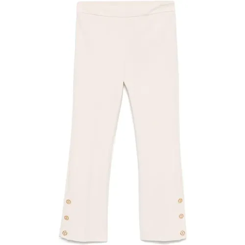 Cropped Trousers with Chic Details , female, Sizes: S, M - Twinset - Modalova