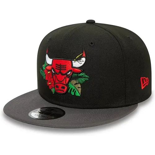 Schwarze Bulls NBA Blumenkappe , Herren, Größe: M/L - new era - Modalova