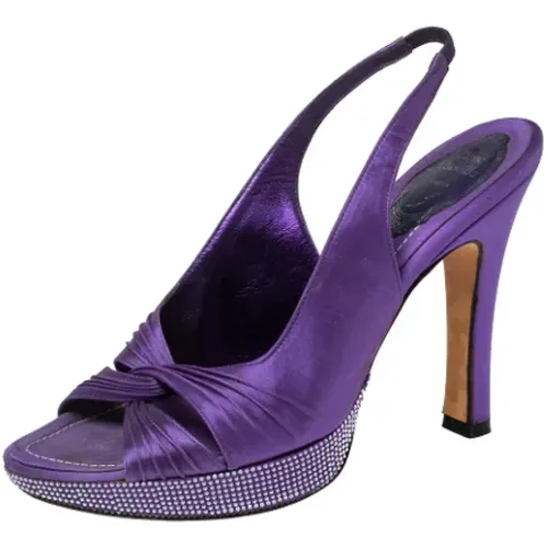 Pre-owned Satin sandals , Damen, Größe: 37 1/2 EU - René Caovilla Pre-owned - Modalova