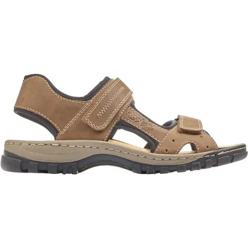 Casual Open Flat Sandals , male, Sizes: 7 UK, 10 UK, 12 UK, 11 UK, 8 UK, 9 UK - Rieker - Modalova