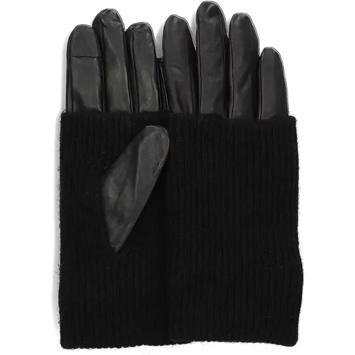 Schwarze Leder Statement Handschuhe , Damen, Größe: XL - Markberg - Modalova