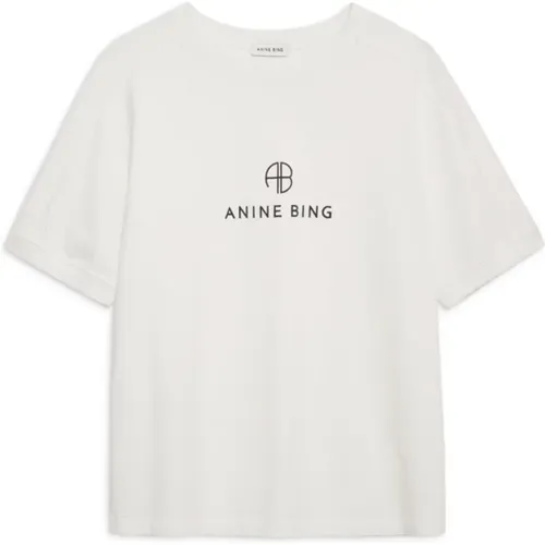 Jaylin Top & T-Shirt Ivory , Damen, Größe: XS - Anine Bing - Modalova