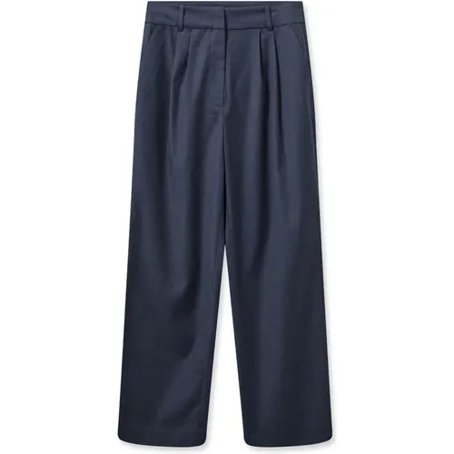 Chleo Pant Navy Blazer Chic Trousers , female, Sizes: S, 2XL, L, XS, XL, M - MOS MOSH - Modalova