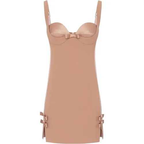 Nude Dresses for Women , female, Sizes: L, S, M, XL - Elisabetta Franchi - Modalova