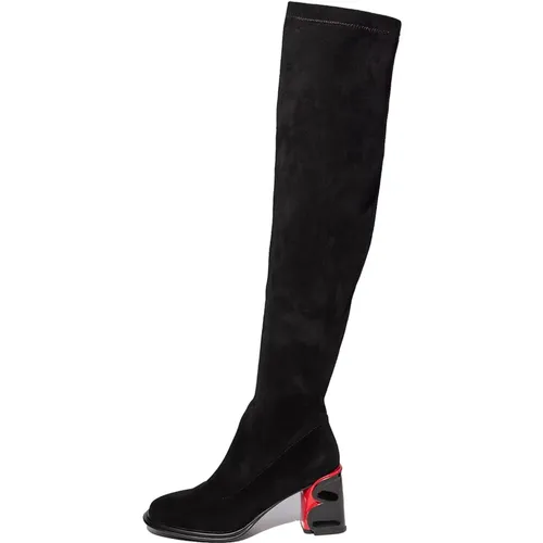 Elegant Suede Over-the-Knee Boots , Damen, Größe: 40 EU - Cesare Gaspari - Modalova