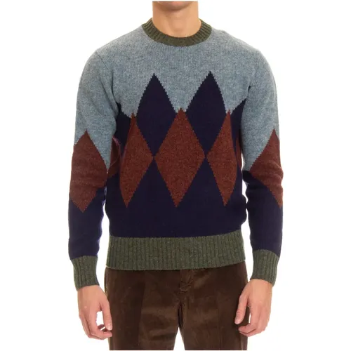 Diamond Pattern Wool Sweater , male, Sizes: L - Ballantyne - Modalova