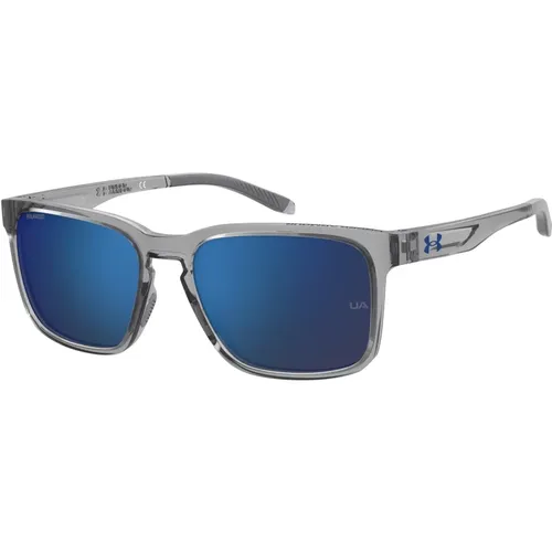Grey/Blue Sunglasses UA Assist 2 , male, Sizes: 57 MM - Under Armour - Modalova