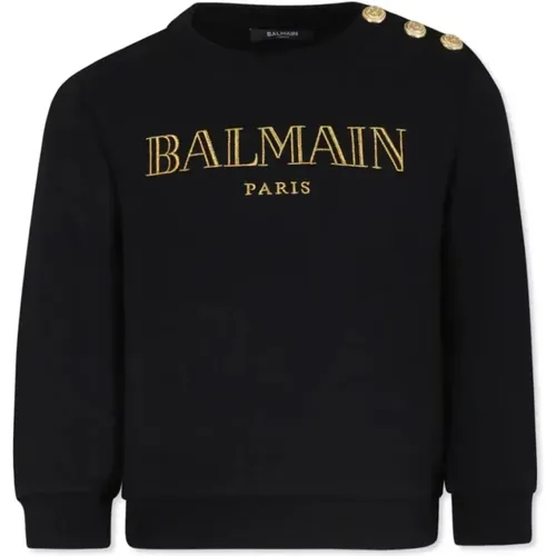 Schwarz Gold Sweatshirt Aw24 - Balmain - Modalova