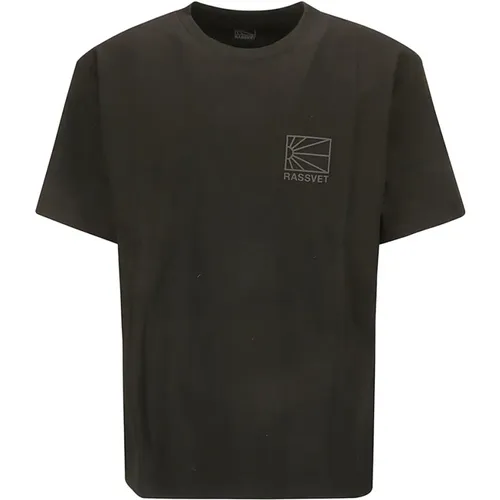 Mini Logo Schwarzes T-Shirt Rassvet - Rassvet - Modalova