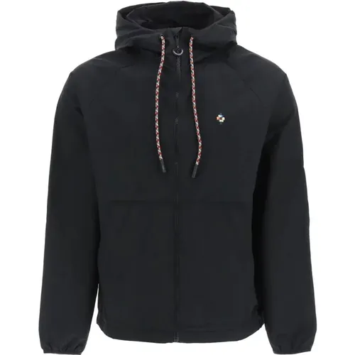 Windbreaker Jacke mit Besticktem Logo , Herren, Größe: L - Marcelo Burlon - Modalova