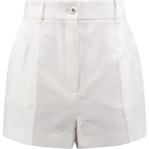 Logo Cotton Blend Shorts , female, Sizes: S - Dolce & Gabbana - Modalova