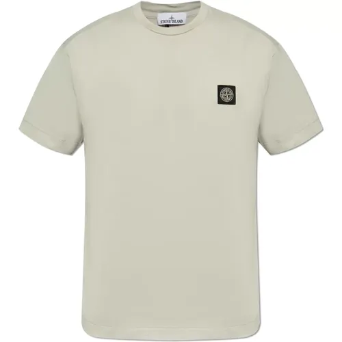 T-Shirt mit Logo-Patch Stone Island - Stone Island - Modalova