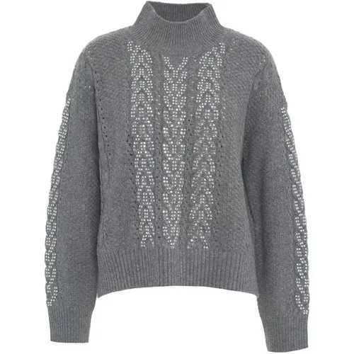 Strass Cable Strick Rollkragenpullover - KAOS - Modalova