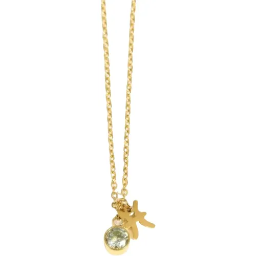 März Fische Halskette Goldplattierung , Damen, Größe: ONE Size - Dansk Copenhagen - Modalova
