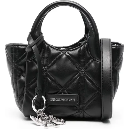 Diamond-Quilted Trapeze Bag , female, Sizes: ONE SIZE - Emporio Armani - Modalova