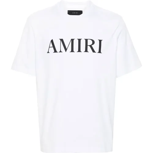 Weißes Logo Baumwoll T-Shirt , Herren, Größe: L - Amiri - Modalova