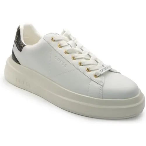 Weiße und braune Sneaker mit Logo , Herren, Größe: 42 EU - Guess - Modalova