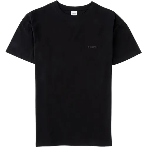 Besticktes Logo Crew Neck T-shirt , Herren, Größe: 2XL - Aspesi - Modalova