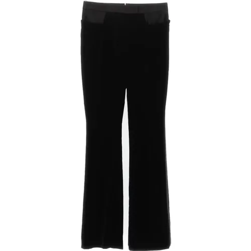 Flared Cotton Velvet Tuxedo Pants , female, Sizes: 2XS, XS - Tom Ford - Modalova