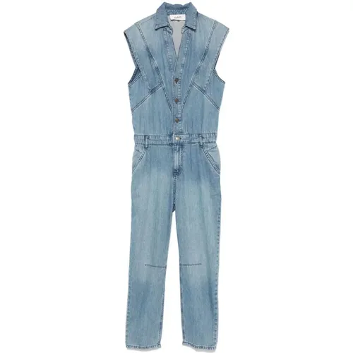 Denim Jumpsuit with Panelled Design , female, Sizes: XL, M, S - BA&SH - Modalova