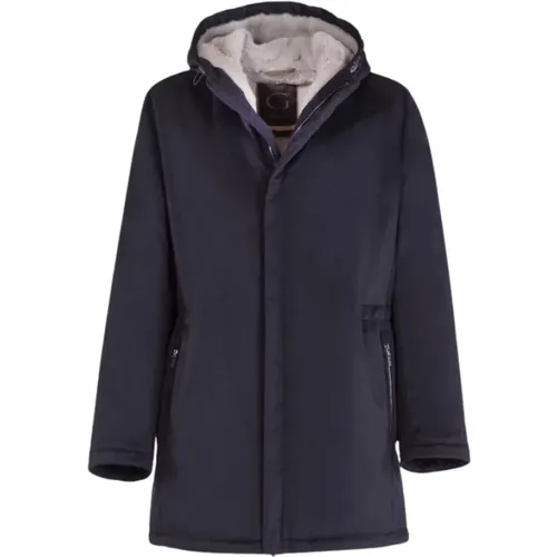 Soft Cashmere/Wool Parka, Water Repellent , male, Sizes: L, 2XL - Gimo's - Modalova